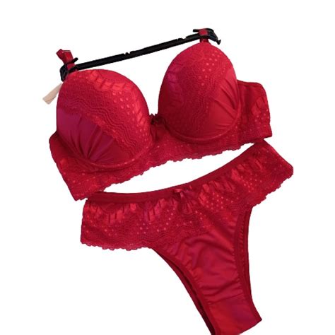kit 10 Conjunto lingerie sexy lingerie direto da fábrica calcinha e sutiã bojo e renda moda