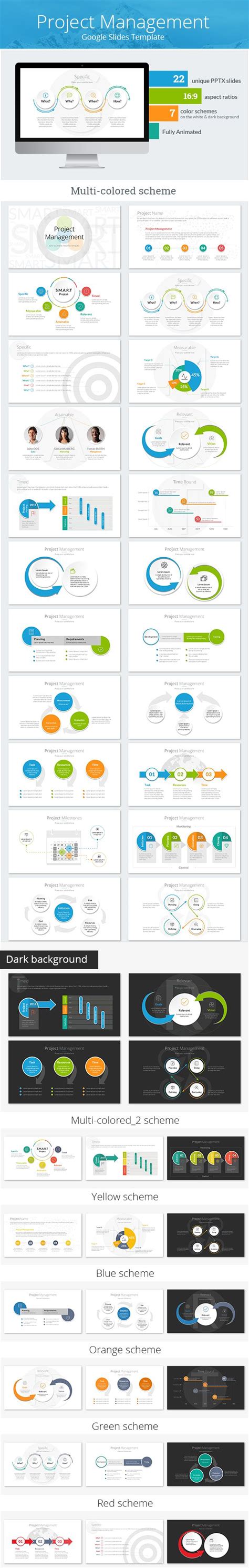 Project Management Google Slides Template | Project management, Project ...