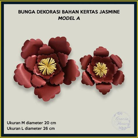 Jual Bunga Kertas Paper Flower Bahan Kertas Jasmine Utk Dekorasi