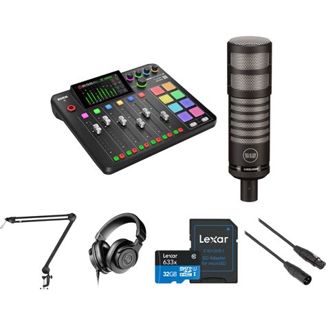 RODE RODECaster Pro II Podcasting Value Kit With Mic Boom Arm