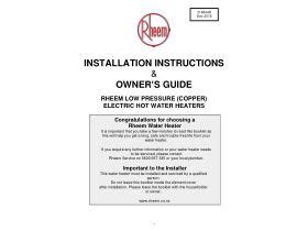 Rheem L KW Low Pressure Copper Wetback X Hot Water Cylinder From Reece