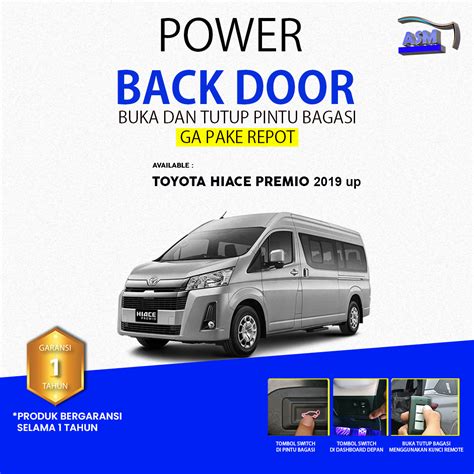 Power Back Door Pintu Bagasi Toyota Hiace Premio