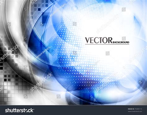 Blue And Grey Abstract Digital Background. Vector - 75405115 : Shutterstock