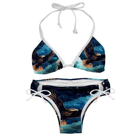 Starry Bird Adjustable Strap Bikini Set With Detachable Sponge Two