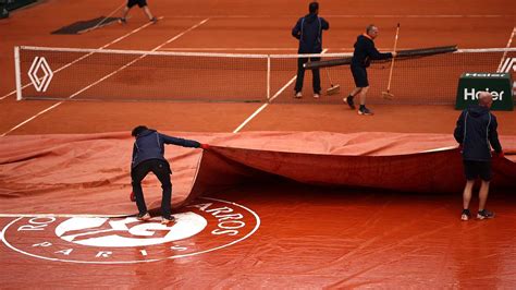 Play Resumes At Roland Garros Following Rain Atp Tour Tennis