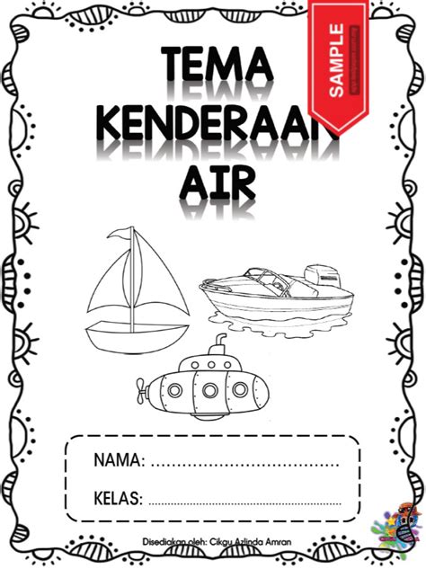 LEMBARAN KERJA PRASEKOLAH TEMA KENDERAAN AIR Cikgu Info