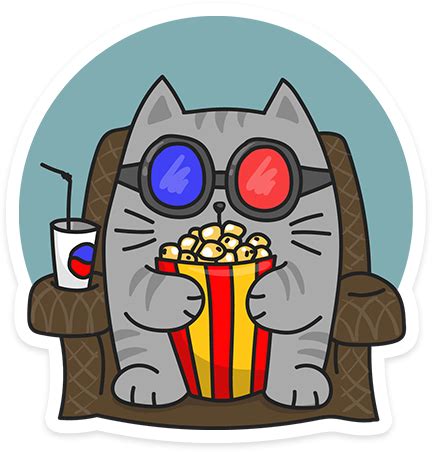 Funny cats - Cute stickers by Yuri Andryushin