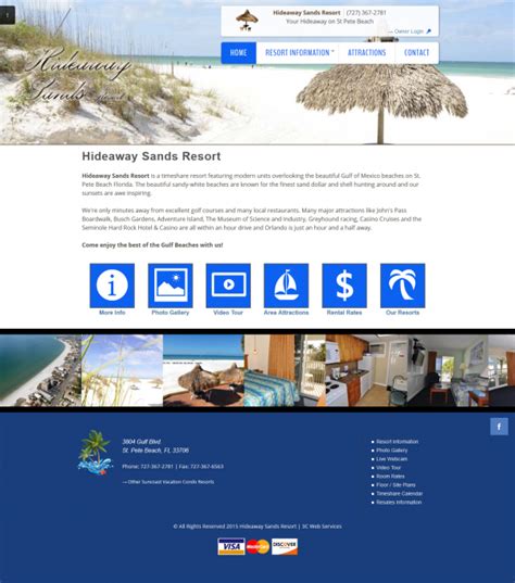 Hideaway Sands Resort | 3C Web Services of Tampa Bay