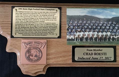 Hall of Fame plaques can still be ordered - Butte Sports