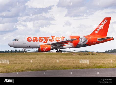 An Easyjet Airbus A Taking Off At Luton Airport In England Britain