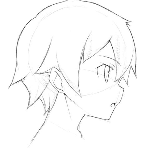 Side Profile Anime Drawing : Art: Sketch: Drawing: Sketch | Indrisiak