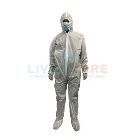 Pp White Disposable Coveralls Hazmat Suit Model Namenumber Hw 0101