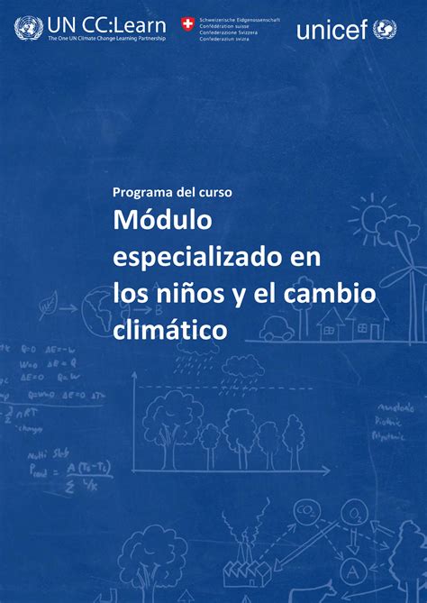 Los Ninos Y El Cambio Climatico Programa Del Curso Módulo Especializado En Los Niños Y El