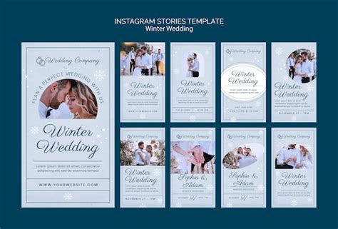 Premium Psd Winter Wedding Instagram Stories Collection