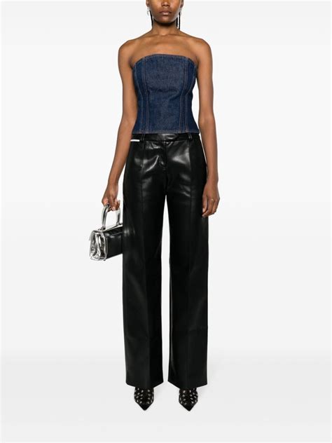 Magda Butrym Denim Corset Top Farfetch