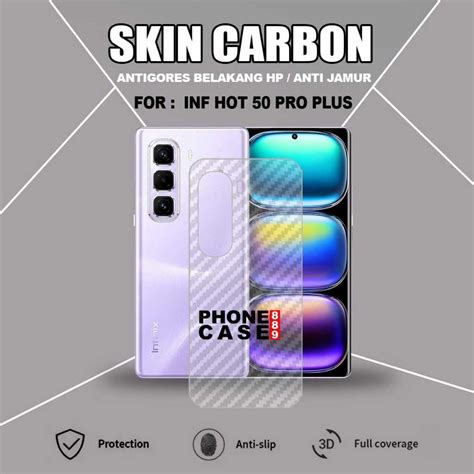 Jual Infinix Hot Pro Plus Anti Gores Skin Carbon Transparan Garskin Anti Gores Anti Jamur