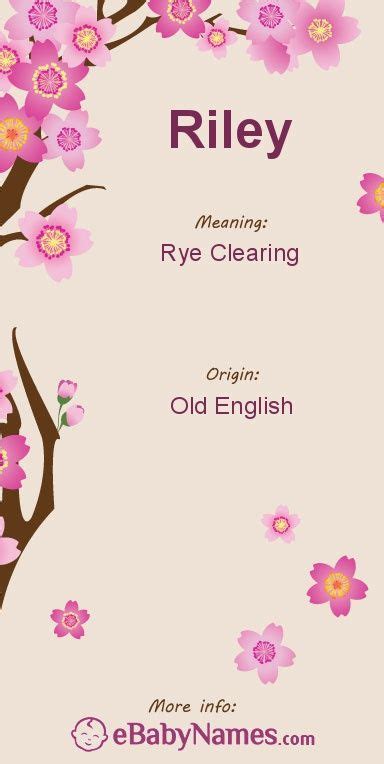 The Origin And Meaning Of The Name Riley Girl Names With Meaning Names