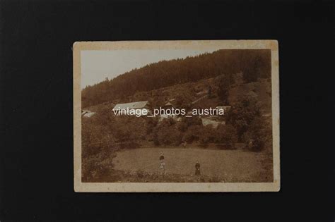 Foto auf Karton Kalwang Foto um 1890 Wiener Werkstätte Postkarten