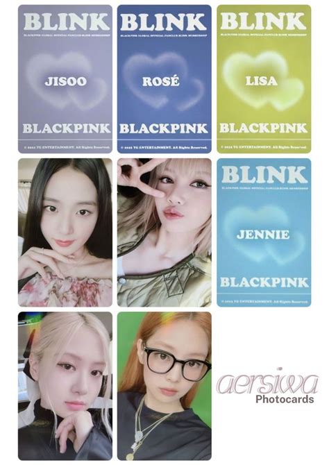 Ros And Lisa Jennie Blackpink Photocard Printable Templates Kpop