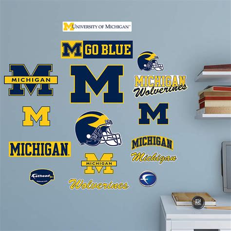 Michigan Wolverines - Team Logo Assortment Wall Decal | Shop Fathead ...