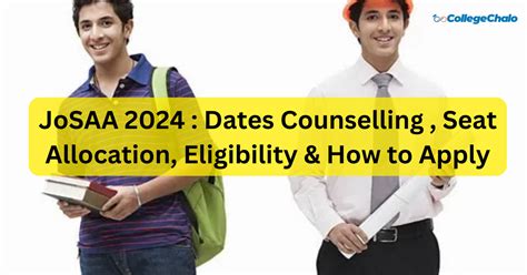 JoSAA 2024 Dates Counselling Seat Allocation Eligibility How To