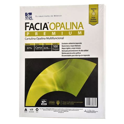 PAPEL FACIA OPALINA CARTA BLANCA 225GRS C 100 Super Papelera