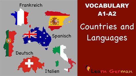 Learn German Vocabulary - Countries & Languages in German (Länder und ...