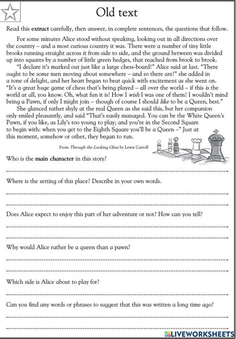 Comprehension Grade 4 Interactive Worksheet Live Worksheets