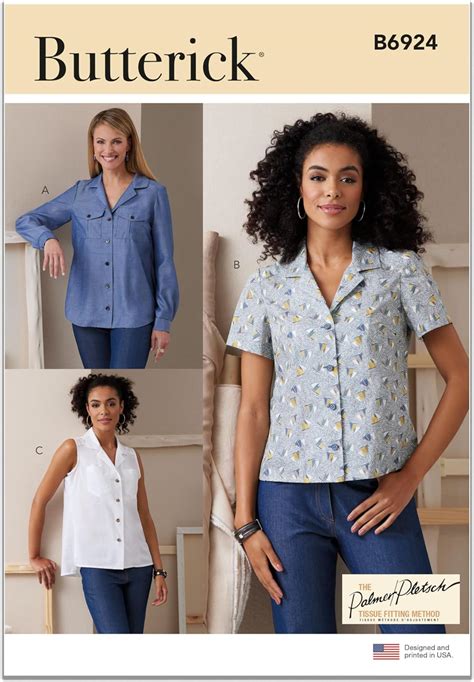 Amazon Butterick Misses Fitted Shirts Sewing Pattern Kit By