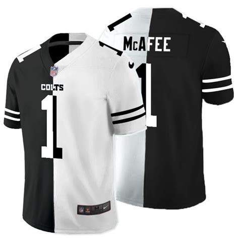 Pat Mcafee #1 Nfl 2020 Black And White Jersey - Bluefink