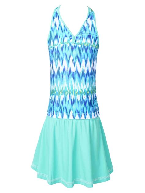 Alvivi Girls Pieces Swimsuit Print Top Briefs Skirt Set Beach Bikini Swimwear Walmart