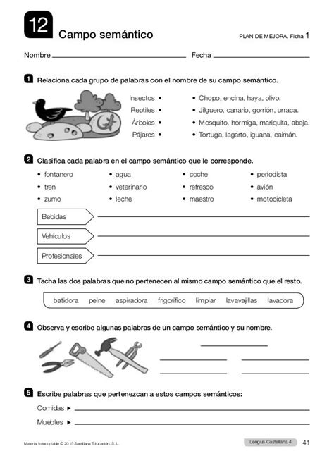 Fichas Refuerzo Primaria Castellano Saber Hacer