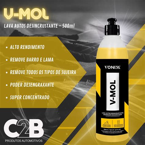 Shampoo Lava Autos Desincrustante Sujeira Pesada V Mol Vonixx Ml C B