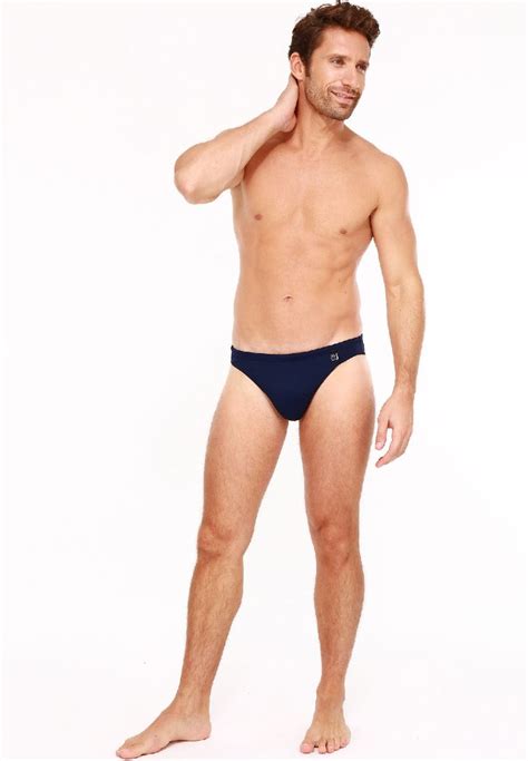 HOM Swim Micro Briefs In Ink Blue From The Sea Life Collection