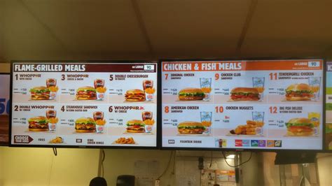 burger king menu