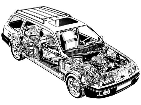 Pin By Terry Trump On Cutaways In 2024 Cool Car Drawings Ford Sierra