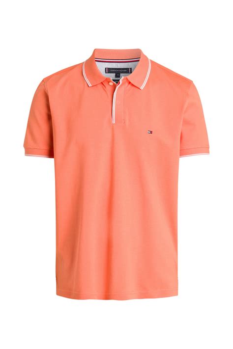 Tommy Hilfiger Polo Shirt Dunkelorange Günstig Online Kaufen Outletcity