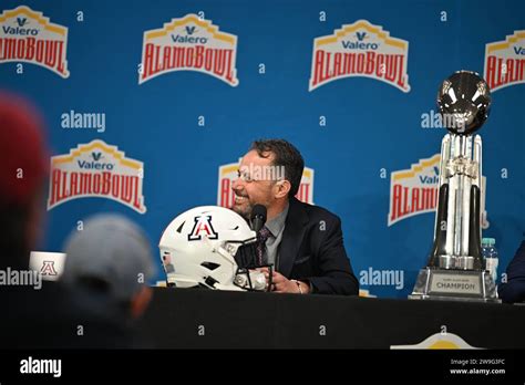 San Antonio TX USA Arizona Wildcats Head Coach Jedd Fisch Speaks To