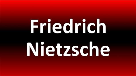 How To Pronounce Friedrich Nietzsche YouTube