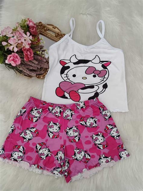 PIJAMA BLOGUERINHA SLIM KI70 HELLO KIT Império Lingerie