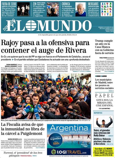 Periódico El Mundo España Periódicos De España Edición De Domingo