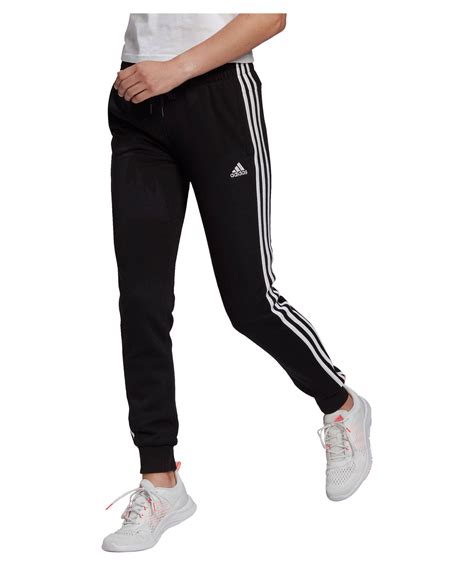 Damen Trainingshose 3 Streifen Essential Slim Tapered