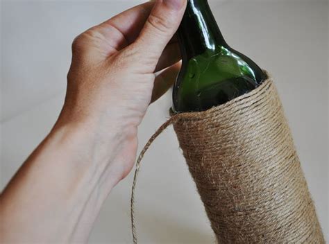 Diy Jute Wrapped Bottles Bottle Wrapping Twine Wrapped Bottles Bottle