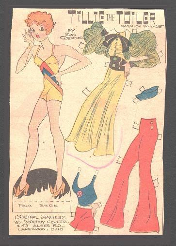 Tillie The Toiler From 1933 From Ebay Paper Dolls Vintage Paper