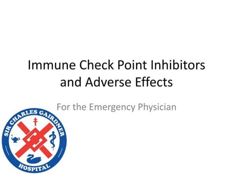 Immune Check Point Inhibitors And Adverse Effects Ppt