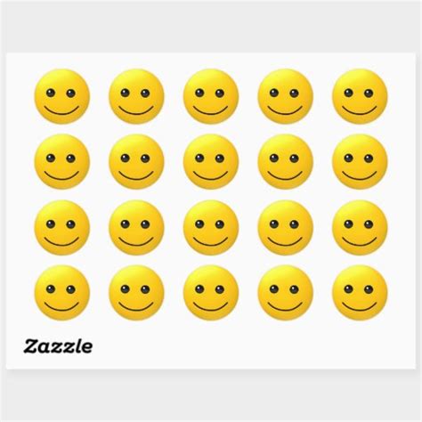Happy Smiling Funny Emoji Face Sticker Zazzle