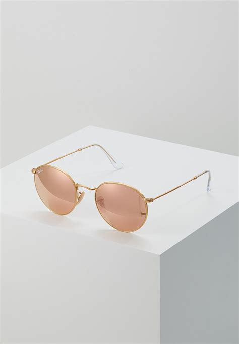 Ray Ban Round Metal Unisex Sunglasses Brownpinkpink Uk