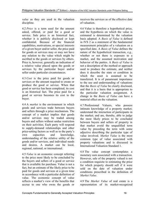 Philippine Valuation Standards Manual | PDF