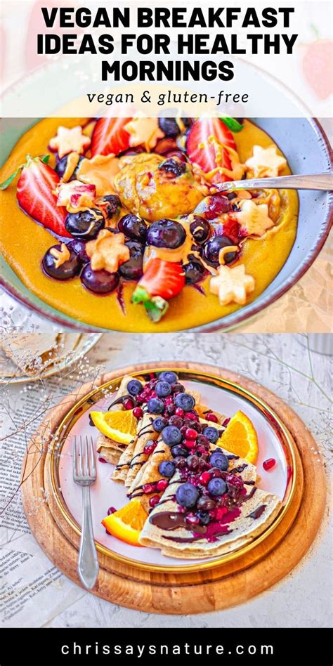 a plate with fruit on it and the words vegan breakfast ideas for ...