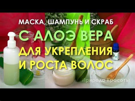 Маска, шампунь и скраб с Алоэ Вера для укрепления и роста волос ...
